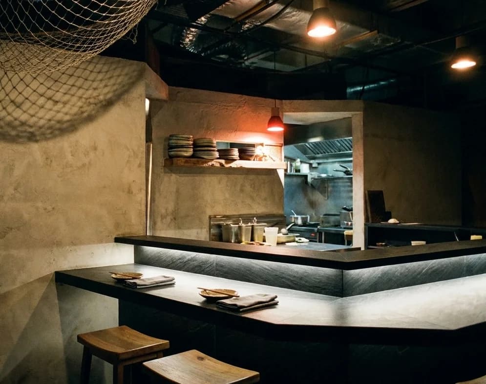 Generated interior mood image for a restaurant brand
